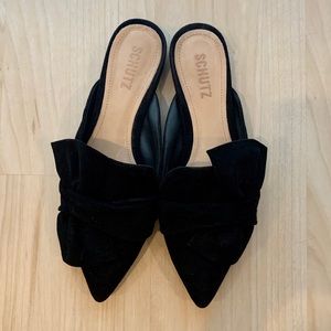 Schutz suede loafer mule